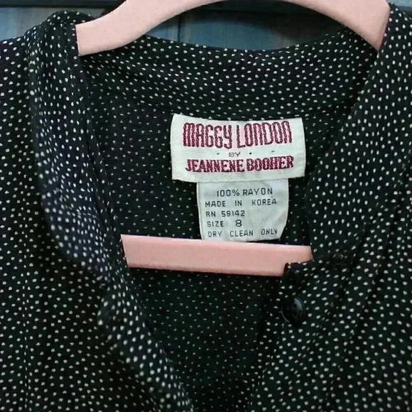 Maggy London by Jeannene Booher Black and White Cocktail Dress Size 8 - Picture 4 of 8